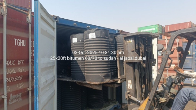25x20ft bitumen 60/70 to sudan – al jabal dubai