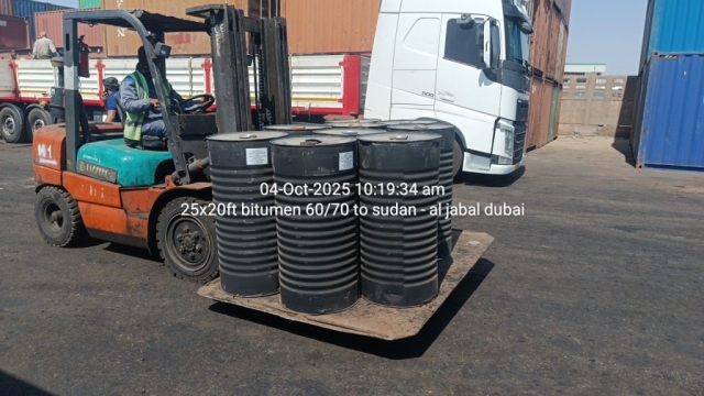 25x20ft bitumen 60/70 to sudan – al jabal dubai