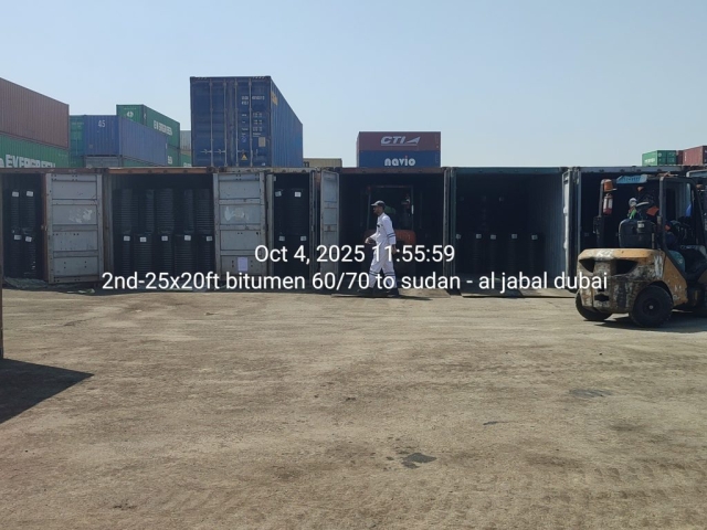 2nd-25x20ft bitumen 60/70 to sudan – al jabal dubai