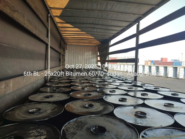 6th BL – 25x20ft Bitumen 60/70- sudan – Aljabal Dubai.