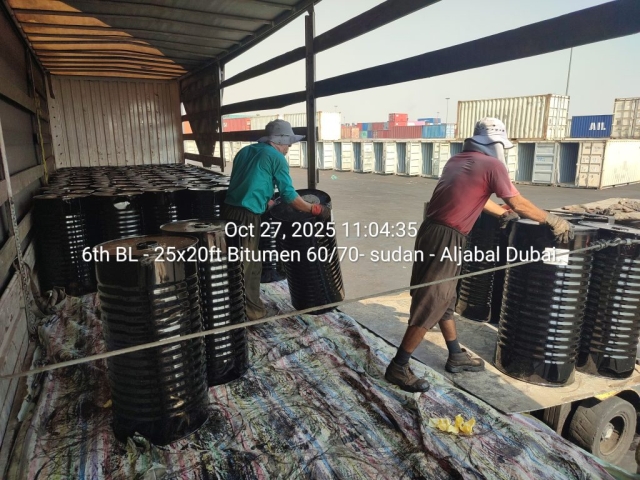 6th BL – 25x20ft Bitumen 60/70- sudan – Aljabal Dubai.