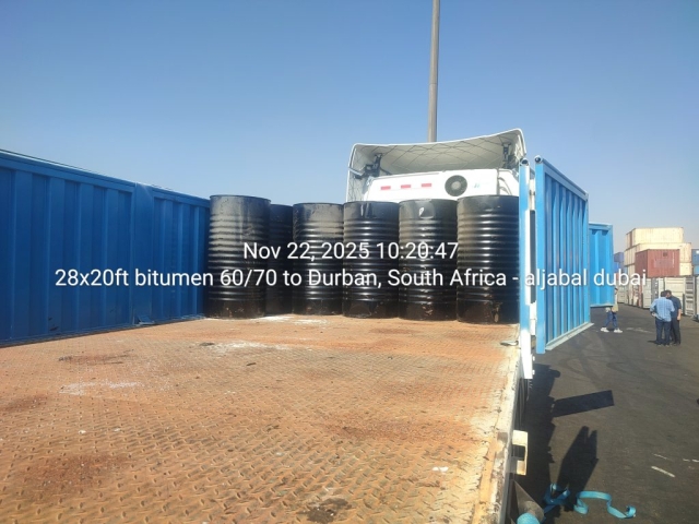 28x20ft bitumen 60/70 to Durban, South Africa – aljabal dubai