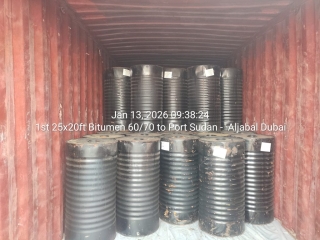 1st 25x20ft Bitumen 60/70 to Port Sudan – Aljabal Dubai