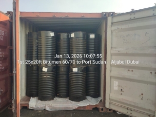 1st 25x20ft Bitumen 60/70 to Port Sudan – Aljabal Dubai