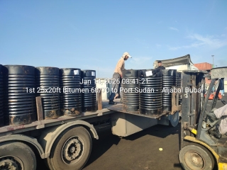 1st 25x20ft Bitumen 60/70 to Port Sudan – Aljabal Dubai