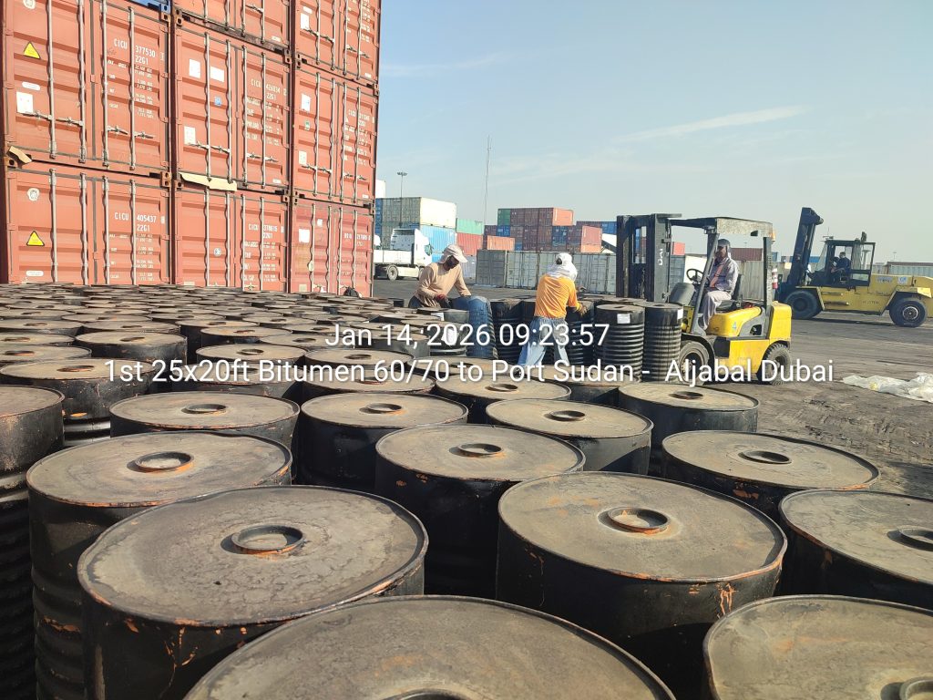 bitumen 60/70 exported to sudan january 2026